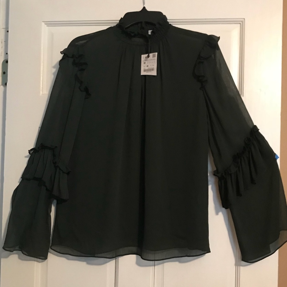 Zara basic green top